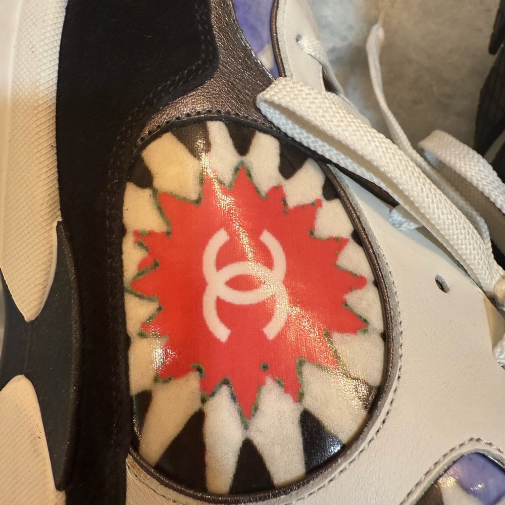 Chanel Colorful Patterned Sneakers size 42. Like new. Worn once - Picture 5 of 14
